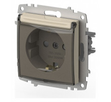 Розетка с заземлением и со шторкой, без рамки с крышкой Elbi Eleсtriс Zena Vega 609-010300-219