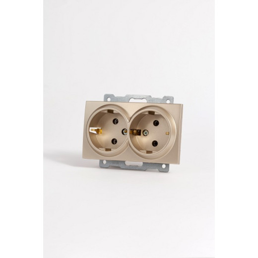 Розетка двойная с заземлением, без рамки Elbi Eleсtriс Zena Vega 609-011400-907