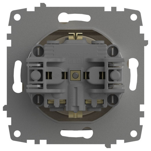 Розетка с заземлением с крышкой, без рамки Elbi Eleсtriс Zena Vega 609-012500-218