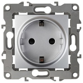 Розетка с заземлением, без рамки Эра Эра 12 12-2001-03