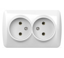 Розетка двойная без заземления Elbi Eleсtriс Alsu 7 504-010200-908