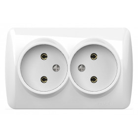 Розетка двойная без заземления Elbi Eleсtriс Alsu 7 504-010200-908