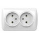 Розетка двойная без заземления Elbi Eleсtriс Alsu 7 504-010200-908