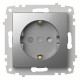 Розетка с заземлением и со шторкой, без рамки Elbi Eleсtriс Zena Vega 609-011000-243