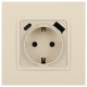 Розетка с заземлением и со шторкой и 2хUSB, без рамки Эра Эра Elegance 14-4108-02