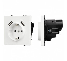Розетка с заземлением и 2хUSB type A, без рамки Arlight SCT 054288