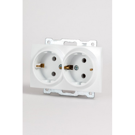 Розетка двойная с заземлением, без рамки Elbi Eleсtriс Zena Vega 609-015600-907