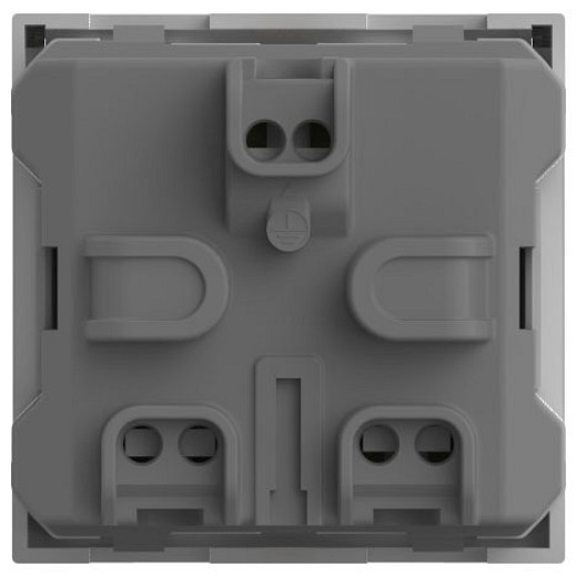 Розетка с заземлением с крышкой, без рамки Elbi Eleсtriс Moda Vox 611-040232-218