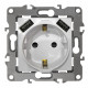 Розетка с заземлением и со шторкой и 2хUSB, без рамки Эра Эра 12 12-4109-03