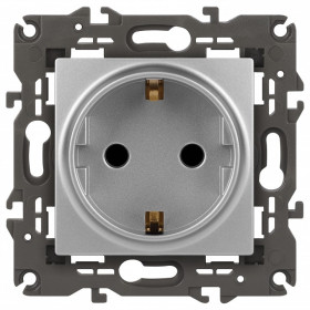 Розетка с заземлением, без рамки Эра Эра Elegance 14-2101-03