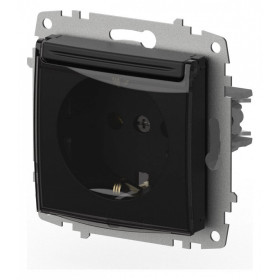 Розетка с заземлением с крышкой, без рамки Elbi Eleсtriс Zena Vega 609-014800-218