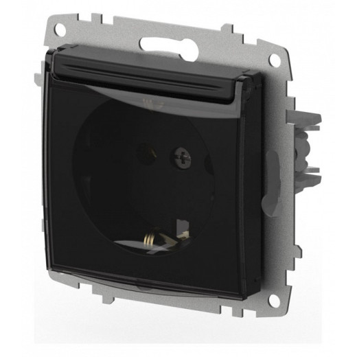 Розетка с заземлением с крышкой, без рамки Elbi Eleсtriс Zena Vega 609-014800-218