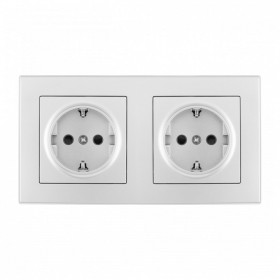 Розетка с заземлением и со шторкой Arte Milano SET06-2 SET06-2-40-1x2 silver