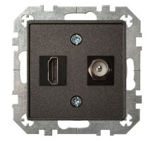 ТВ-розетка и розетка HDMI без рамки LIREGUS EPSILON 28-1132