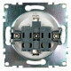 Розетка с заземлением и со шторкой, без рамки с крышкой Stekker Катрин 39302