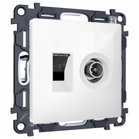 Механизм ТВ-розетки оконечные и розетки Ethernet RJ-45 со шторкам Ambrella Volt MA MA112510