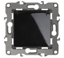 Розетка с заземлением и со шторкой, без рамки с крышкой Эра Эра 12 12-2103-06