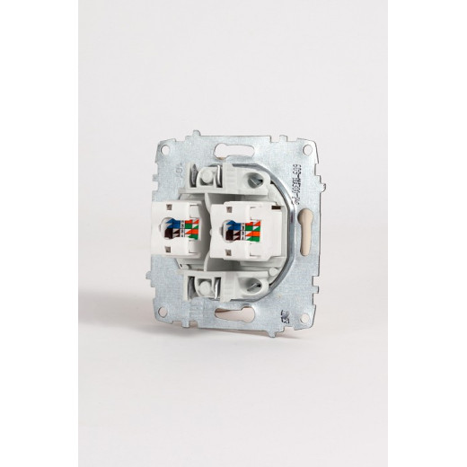 Розетка двойная Ethernet RJ-45 без рамки Elbi Eleсtriс Zena Vega 609-010300-248