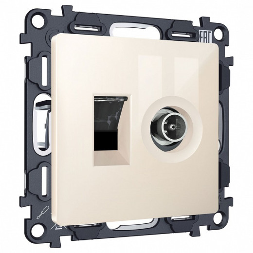 ТВ-розетка и розетка Ethernet RJ-45 без рамки Ambrella Volt MA MA312510