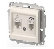 Розетка двойная RJ-12 и Ethernet RJ-45, без рамки Elbi Eleсtriс Zena Vega 609-010200-249