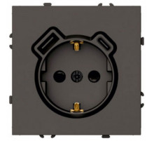 Розетка с заземлением и со шторкой и 2хUSB type A и C, без рамки Stekker Эмили 50361