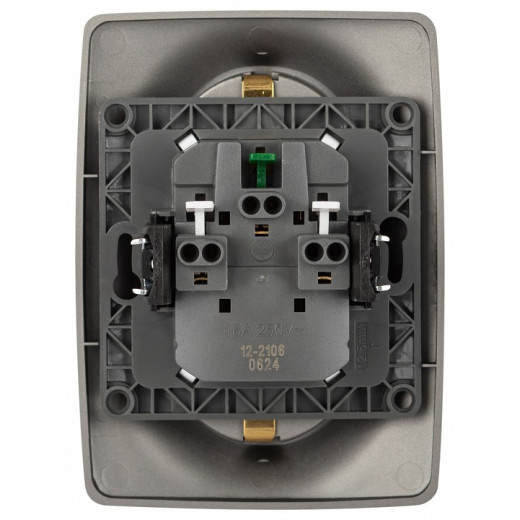 Розетка двойная без заземления Эра Эра 12 12-2106-16