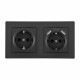 Розетка с заземлением и со шторкой и 2хUSB Arte Milano SET06-2 SET06-2-47-1-40-1 black