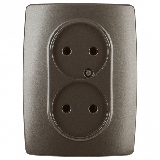 Розетка двойная без заземления Эра Эра 12 12-2107-13