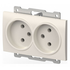 Розетка двойная без заземления, без рамки Elbi Eleсtriс Zena Vega 609-010200-908