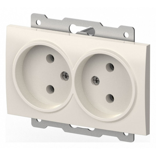 Розетка двойная без заземления, без рамки Elbi Eleсtriс Zena Vega 609-010200-908