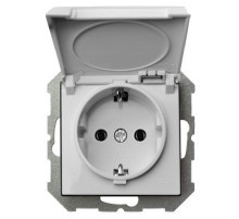 Розетка влагозащищенная с заземлением с крышкой, без рамки LIREGUS EPSILON 28-019