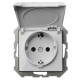 Розетка влагозащищенная с заземлением с крышкой, без рамки LIREGUS EPSILON 28-019