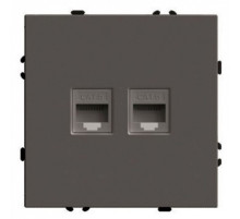 Розетка двойная Ethernet RJ-45 Stekker Эмили 49926