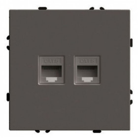 Розетка двойная Ethernet RJ-45 Stekker Эмили 49926