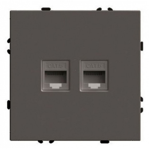 Розетка двойная Ethernet RJ-45 Stekker Эмили 49926