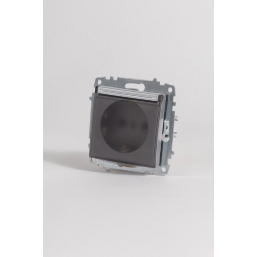 Розетка с заземлением с крышкой, без рамки Elbi Eleсtriс Zena Vega 609-011000-218