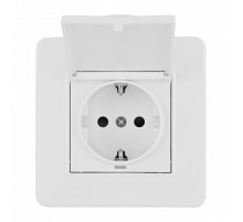 Розетка с заземлением и шторкой, с крышкой Arte Milano SET16-1 SET16-1-41-1 white