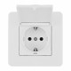 Розетка с заземлением и шторкой, с крышкой Arte Milano SET16-1 SET16-1-41-1 white