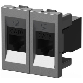 Розетка двойная Ethernet RJ-45 без рамки Elbi Eleсtriс Moda Vox 611-041032-248