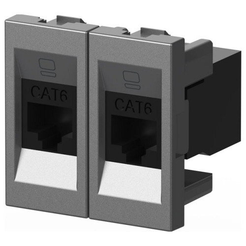 Розетка двойная Ethernet RJ-45 без рамки Elbi Eleсtriс Moda Vox 611-041032-248