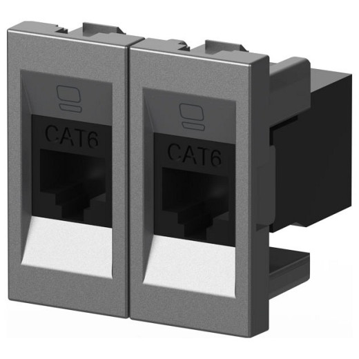 Розетка двойная Ethernet RJ-45 без рамки Elbi Eleсtriс Moda Vox 611-041032-248