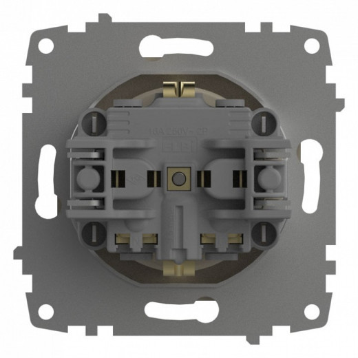 Розетка с заземлением и со шторкой, без рамки Elbi Eleсtriс Zena Vega 609-010300-243