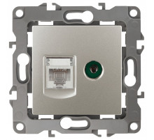 ТВ-розетка и розетка Ethernet RJ-45 без рамки Эра Эра 12 12-3110-15