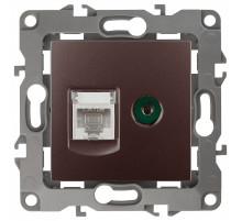 ТВ-розетка и розетка Ethernet RJ-45 без рамки Эра Эра 12 12-3110-13