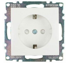 Розетка с заземлением и со шторкой, без рамки Stekker Катрин 39304