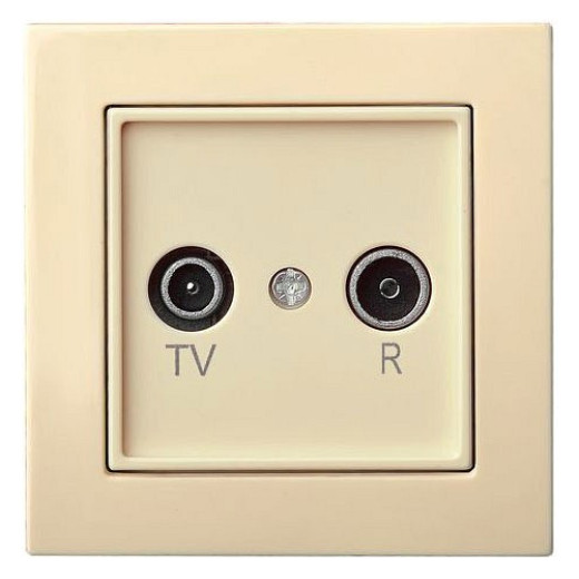 ТВ-розетка оконечные и розетка для радиоточки без рамки LIREGUS EPSILON 28-076