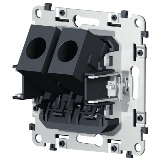 Механизм розетки телефонной RJ-11 со шторкам Ambrella Volt QUANT VM189