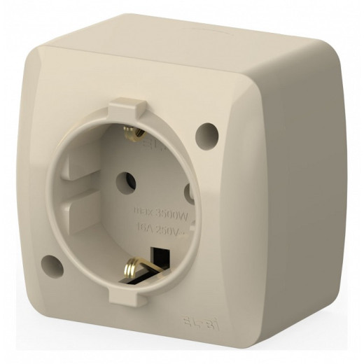 Розетка с заземлением Elbi Eleсtriс Alsu 7 504-010300-217