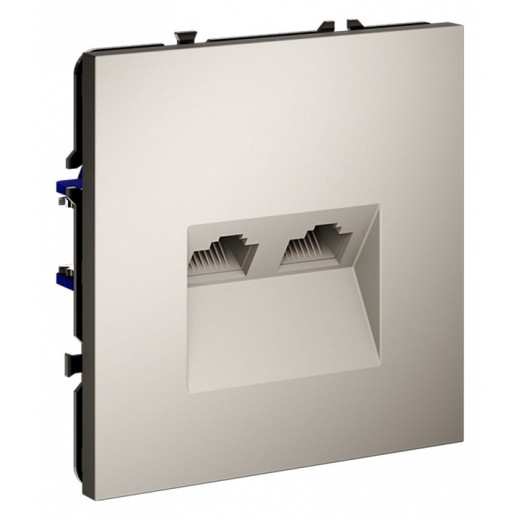 Розетка двойная Ethernet RJ-45 без рамки Voltum S70 VLS060203