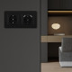 Розетка с заземлением и со шторкой и 2хUSB Arte Milano SET16-2 SET16-2-47-1-40-1 black
